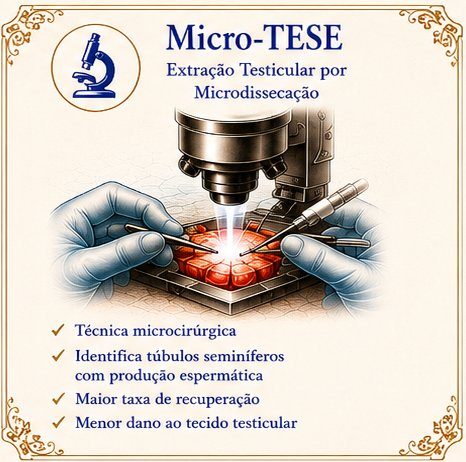 Micro-TESE — Extração Testicular por Microdissecção